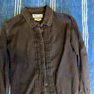 Dark gray denim button down. Sz med. Madewell